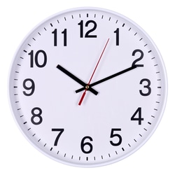 Pulkstenis Office Products, balts, 30cm
