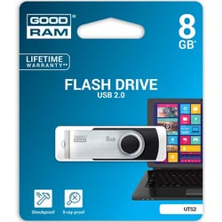 Atmiņa USB flash Goodram UTS2 8GB, USB 2.0., melna