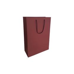 Maisiņš, dāvanu, ar auduma rokturiem, 16x8x22cm, bordo