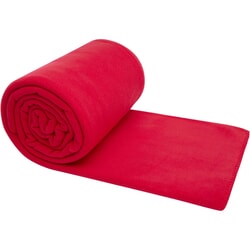 Flīsa rūtainā sega ar somiņu 220x250cm, sarkana