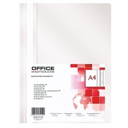 Mape ātršuvējs A4, matēts vāks, balta, Office Products