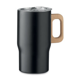 Termokrūze ar koka rokturi, 350ml, melna