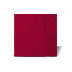 Salvetes, lielās, burgundijas sarkana, 33x33 cm, 3 slāņi., Lenek, 50gab./iep.