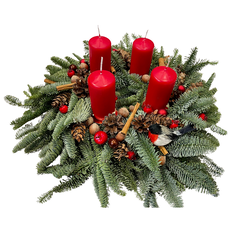 Vainags, adventes, sarkanā pasaka ~35cm