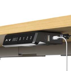 Galds, augstumā regulējams, Unico Line, taisnstūra, 120x80cm, balts statīvs, melna virsma