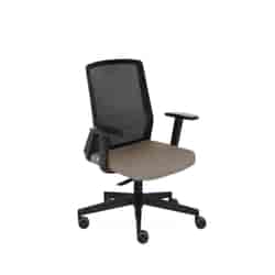 Biroja krēsls COCO BS Medley, auduma tonis bēšs MD06, melna pamatne