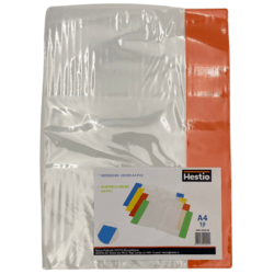 Burtnīcu vāciņi, A4, 299x424mm, PVC, asorti, 10gab., Panta Plast