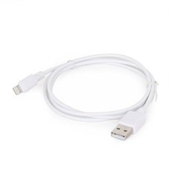 USB kabelis Gembird USB-A 2.0 - Lightning, 2m, balts