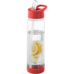 Ūdens pudele ar sietiņu augļiem, caursp./sarkana, 740ml