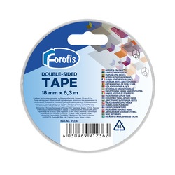 Līmlente 18mm x 6.3m, divpusēja, Forofis
