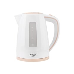 Elektriskā tējkanna Adler 1264, 2200W, 1.7L, plastmasas, balta