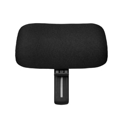 Biroja krēsls GLORY HD, ar jostas balstu, auduma tonis melns, melna pamatne