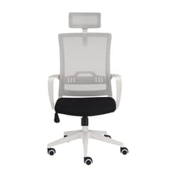 Biroja krēsls GROSPOL SPEED HD WS2, auduma tonis melns, balta pamatne