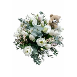 Ziedu pušķis, maigums, ar dekoru