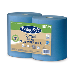 Industriālais papīrs, BulkySoft, Comfort Wiper, 2 slāņi, 360 m, zils, 2 ruļļi/iepak.