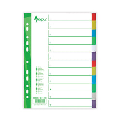 Dokumentu atdalītāji, 12 krāsas, A4, Forpus