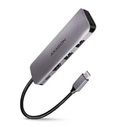 Dokstacija Axagon HMC-5 USB-C, 5in1, 20 cm, pelēka