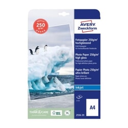 Fotopapīrs, glancēts, A4, 20 loksnes, 250g/m², Avery High Gloss