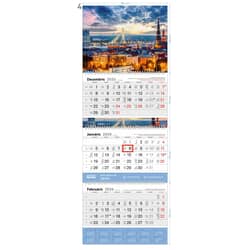 Kalendārs-sienas trīsdaļīgs, Rīga, 2026.gads