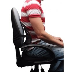 Muguras balsts Q-Connect, sietveida, melns