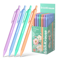 Pildspalva lodīšu, zila, 0.7 mm, Erich Krause automātiska, R-305 Matic Pastel Bloom