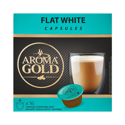Kafijas kapsulas Aroma Gold Flat white, 16 gab