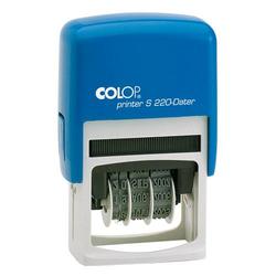 Datumu zīmogs Colop S220, latviešu valodā,  melns spilventiņš