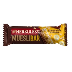 Musli batoniņš Herkuless, ar šokolādi un banāniem, 25g