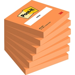 Līmlapiņas 76x76mm, neona oranžas, 100lp., Post-It