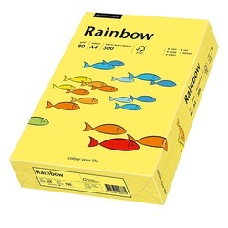 Krāsainais papīrs A4 Rainbow Nr.18, spilgti dzeltena, 80 g/m², 500 loksnes