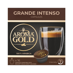 Kafijas kapsulas Aroma Gold Grande Intenso, 16 gab