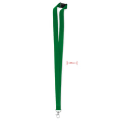 Tekstila aukla personas kartei ar metāla āķi, 20 mm, zaļa