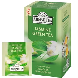 Tēja Ahmad, zaļā, jasmine green, jasmīnu tēja, folija konvertos, 20 gab.