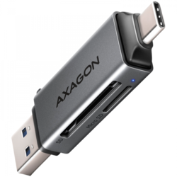 Karšu lasītājs Axagon CRE-DAC SD, USB 3.2 Gen 1, sudraba