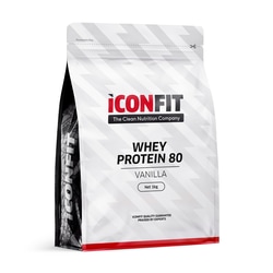 Sūkalu proteīns 80, vaniļas, Iconfit, 1kg