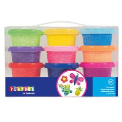 Plastilīns, pērlīšu, 12 krāsas, Playbox