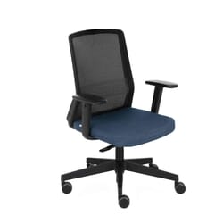 Biroja krēsls COCO BS Medley, auduma tonis tumši zils MD13, melna pamatne