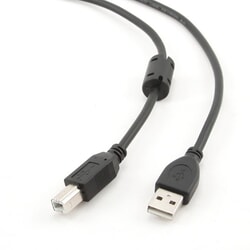 USB kabelis Gembird USB-A - USB-B, 2.0, 3m, melns