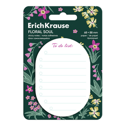 Līmlapiņas 68x88mm, Floral Soul, To do list, 60lp., Erich Krause