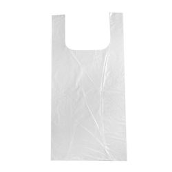 Iepirkumu maisiņi ar rokturiem, caurspīdīgi, 21x11x45, 9 mikr., 500gab./rullī