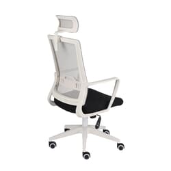 Biroja krēsls GROSPOL SPEED HD WS2, auduma tonis melns, balta pamatne