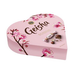 Konfektes Geisha, sirds formas, 190g