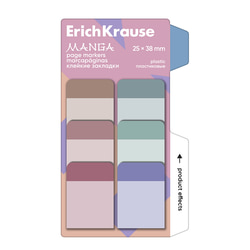 Marķēšanas indeksi 25x38mm, 60lp, plastikāta, Manga, Erich Krause