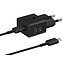 Lādētājs Samsung GaN, ātrā uzlāde, USB-C, 25W, ar USB-C kabeli, 1m, melns (1)