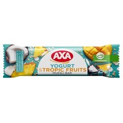 Musli batoniņš ar jogurtu un tropiskajiem augļiem, Axa, 25g