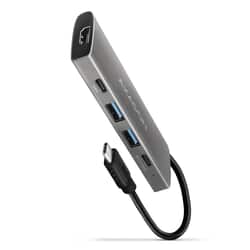 Dokstacija Axagon HMC-5G21 USB-C, 5in1, 13 cm, pelēka