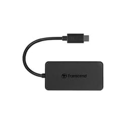 USB Hub Trancend USB-C - 4xUSB-A 3.2 Gen 1, melns