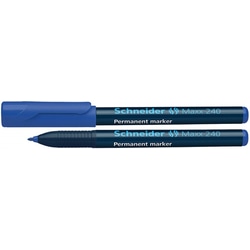 Marķieris permanents, 1-2 mm, konisks, zils, Schneider MAXX 240