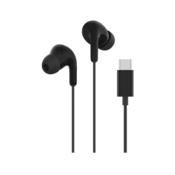 Austiņas ar mikrofonu Xiaomi, ar vadu, USB-C, melnas