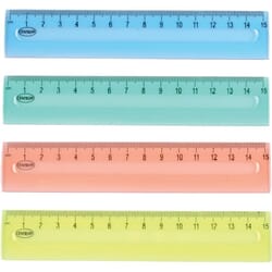 Lineāls 15 cm, plastmasas, asorti, Centrum